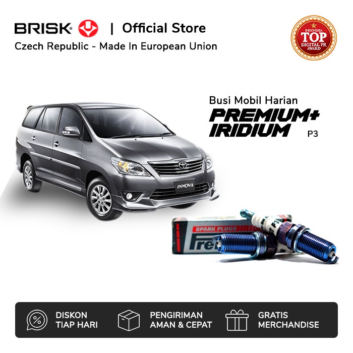 Busi Mobil Toyota Innova Brisk Premium Iridium P3 murmer
