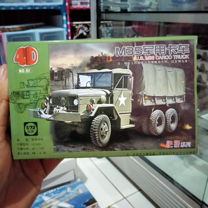 FLASH SALE MODEL RAKIT 4D U.S. M35 TRUCK 1/72 MAINAN MILITARY TRUK M35 WW2 TERLARIS