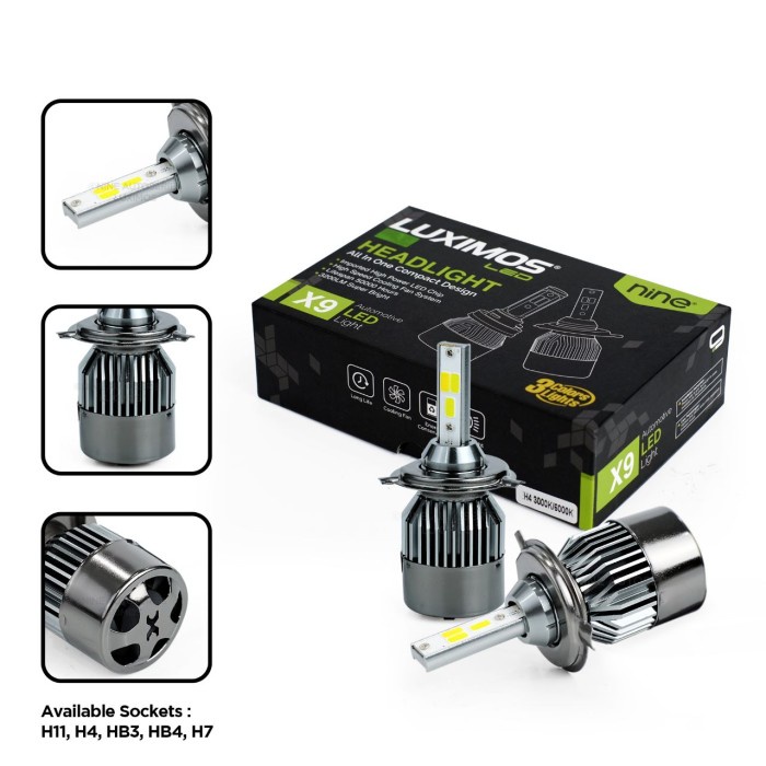 Bulb LED H4 Hi Low ECO9/ECO 9 X9 by 9Nine/9 Nine (3 Warna) best