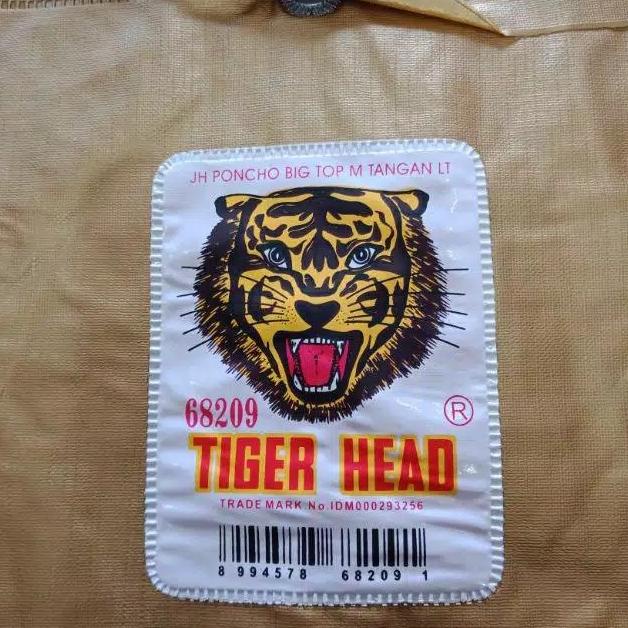 Jas Hujan Ponco Jumbo Kelelawar Tebal Lengan Bigtop Tiger Head 68209