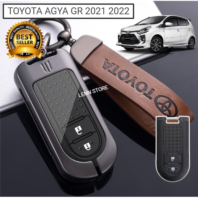 Cover Sarung Kunci Remote Kulit Logam Toyota Agya GR SPORT 2021 2022 star