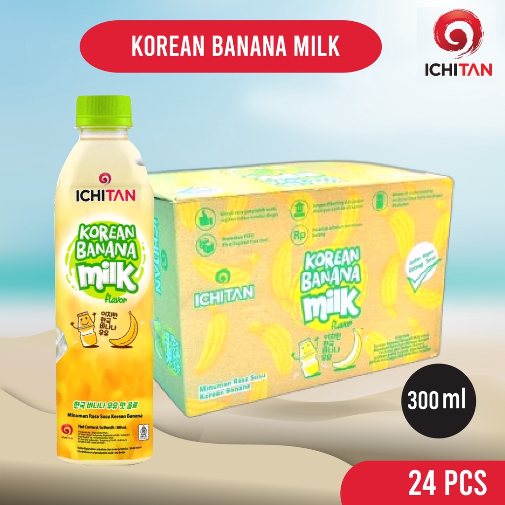 

BARU Ichitan Korean Banana Milk 1 Kardus Isi 24 Botol 300ml