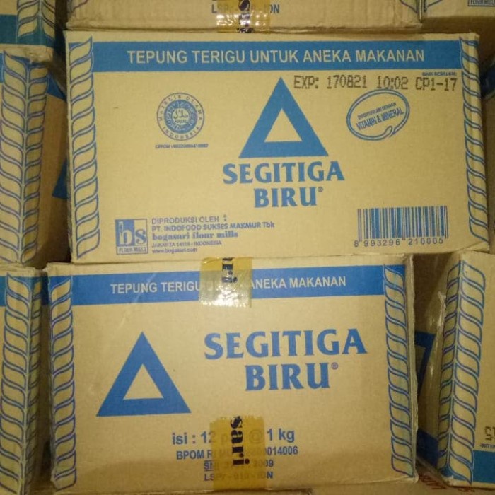 

New!! terigu segitiga biru 1 kg 1 dus