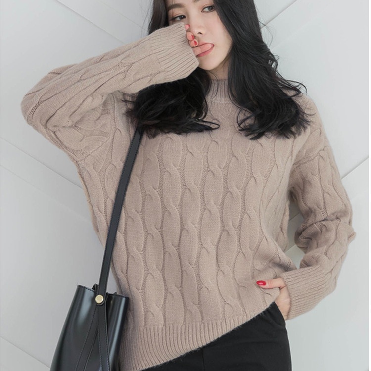 Sweater Wanita Bahan Tebal Halus Sweter Rajut Cewek