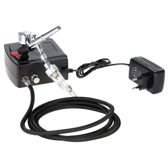 ✨New Ori Set Spraygun Cat Airbrush Mini Dengan Kompresor Elektrik 25Psi Berkualitas