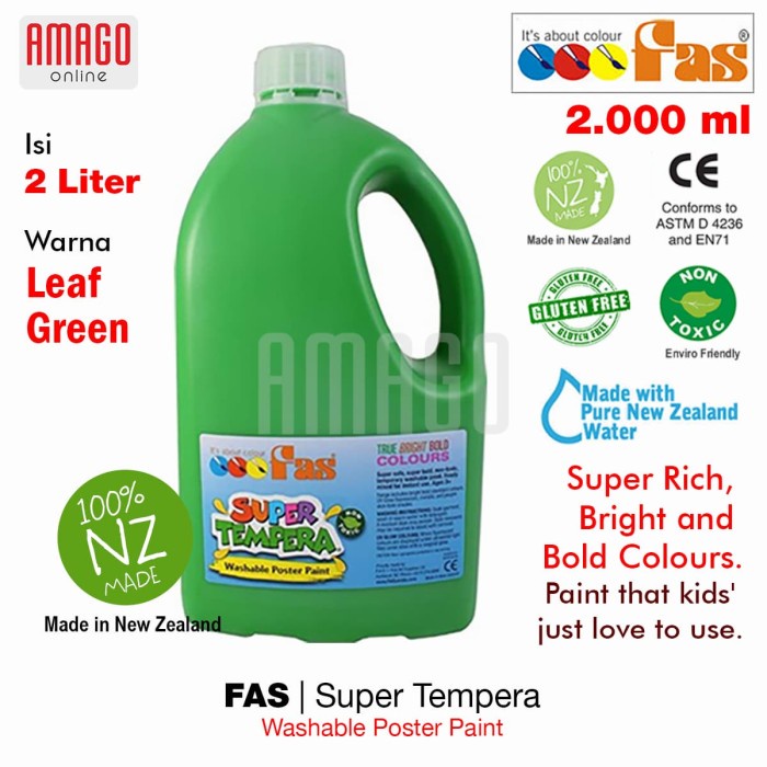 

Promo Fas - Super Tempera - Poster Paint - 2 Liters - Leaf Green - 068