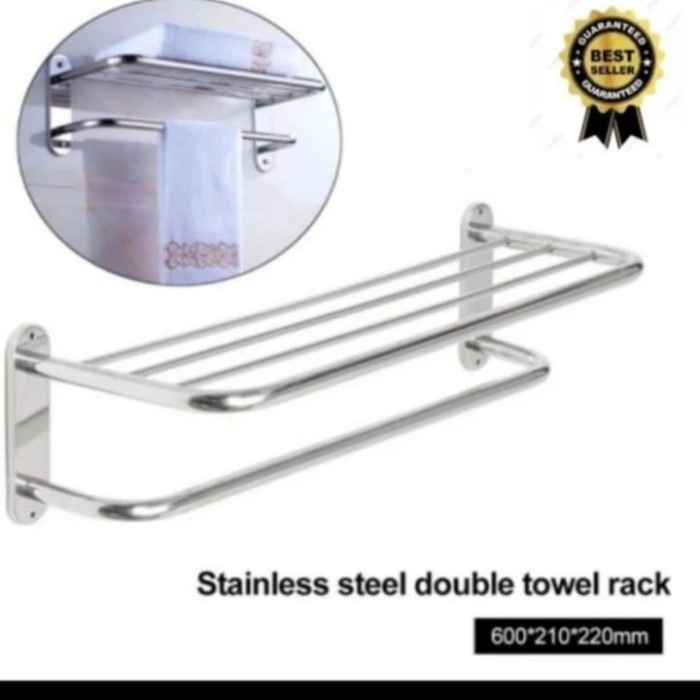Promo Rak Handuk Kamar Mandi Stainless/Gantungan Handuk/Jemuran Handuk Toto Terbaru