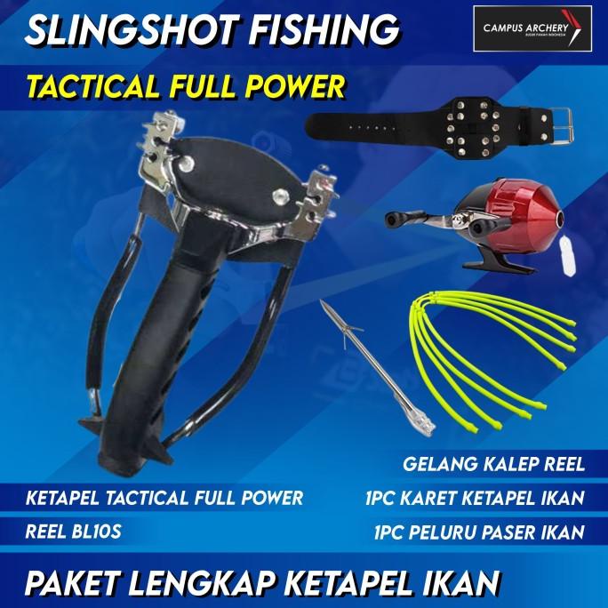 Satu Set Ketapel Ikan Tactical Full Power Siap Pakai Set Paser Ikan