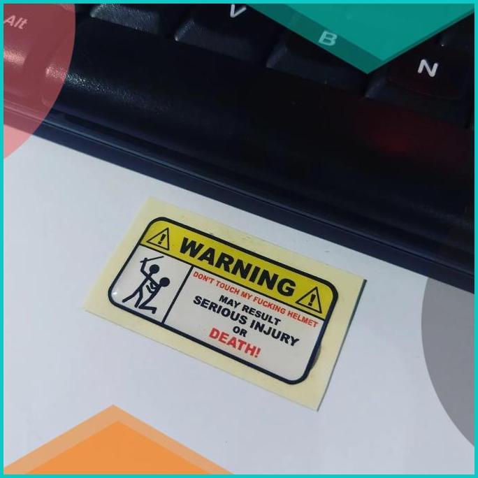 

Sticker Timbul Resin Dont Touch my Helmet Logo Stiker Lentur 3D Kecil