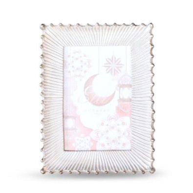 Promo Vivere Photo Frame Shine Cream White 4X6Inch - Bingkat Foto
