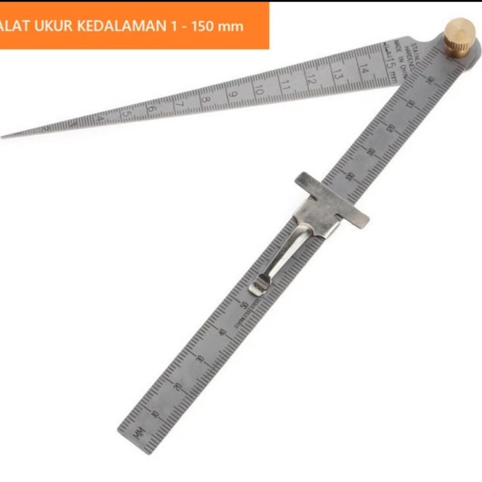 

Promo Penggaris Mistar Lancip Alat Ukur Kedalaman Bor Tapper Gauge Taper