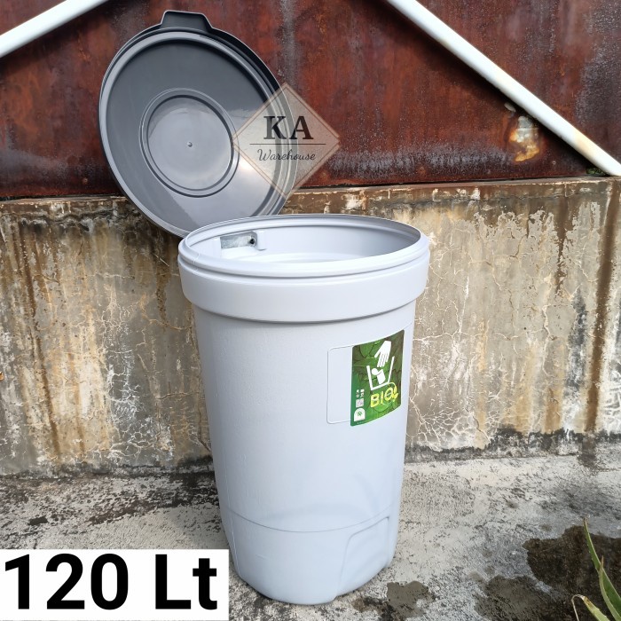 Tempat Sampah Besar 120 liter roda Green Leaf / Tong Sampah 120 liter