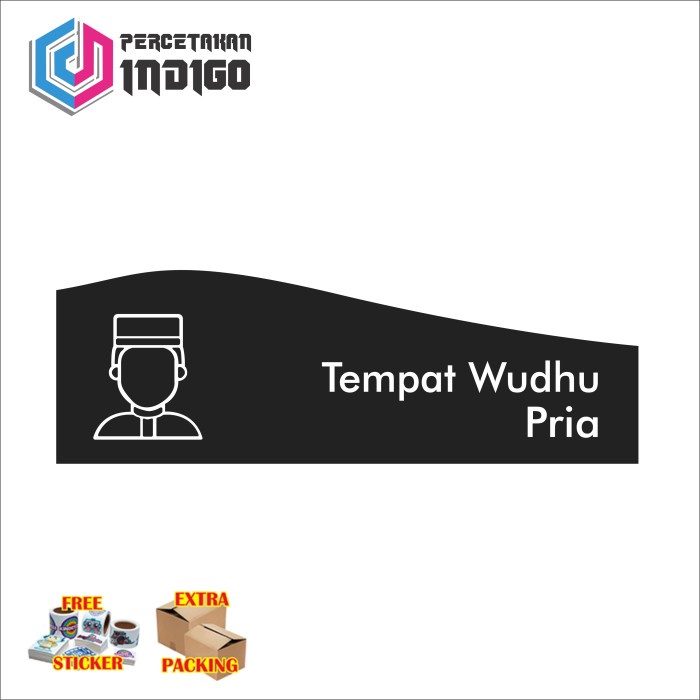 

Murah sign akrilik acrylic papan tempat wudhu pria Keren