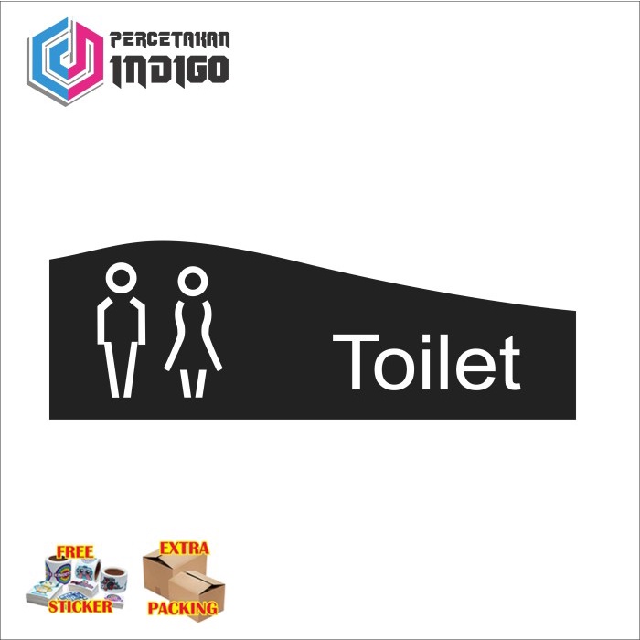 

Grosir sign akrilik acrylic papan toilet type r Elegan