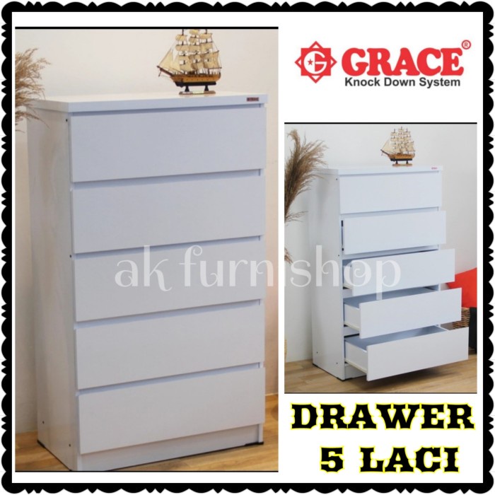 Promo Drawer Rak Laci 5 Susun - Laci Loker - Lemari Bayi / Rak Baju Terbaru Laci