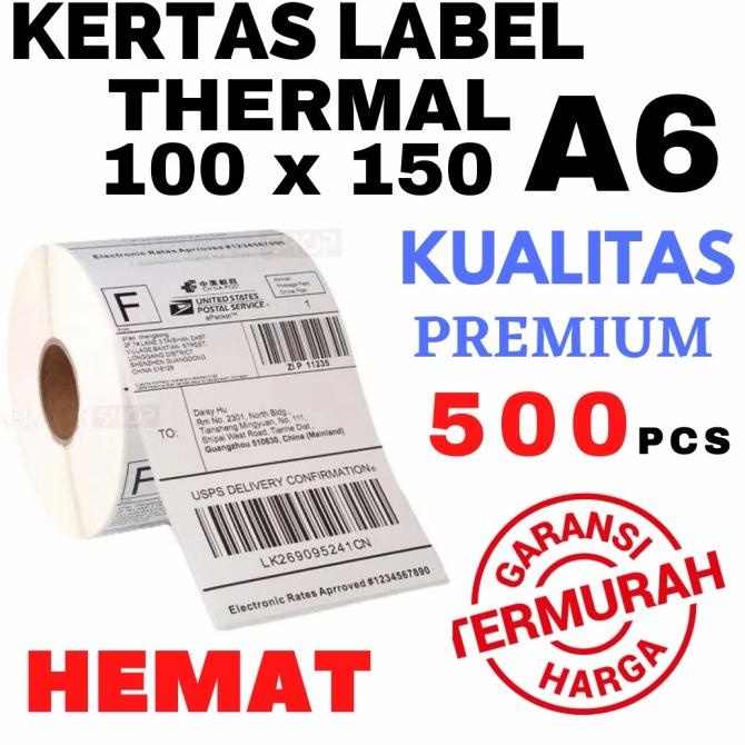 

KERTAS LABEL BARCODE A6 100 x 150 isi 500 Pcs Kualitas Premium Resi