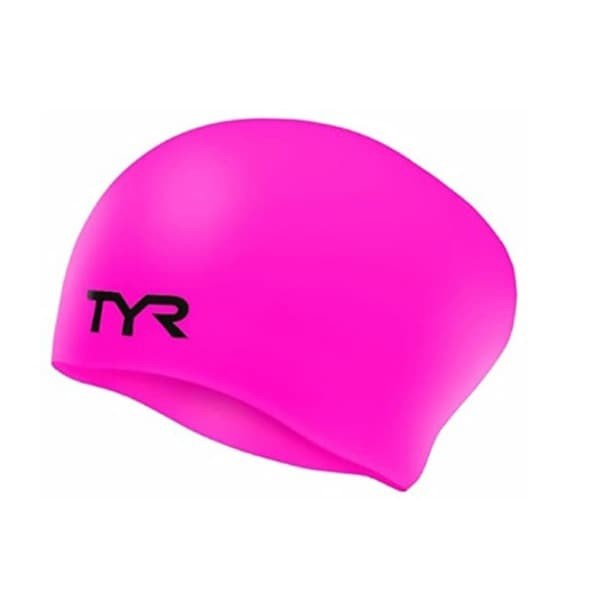 Tyr Long Hair Silicone Swim Cap Pink - Topi Renang Promo Terbaru