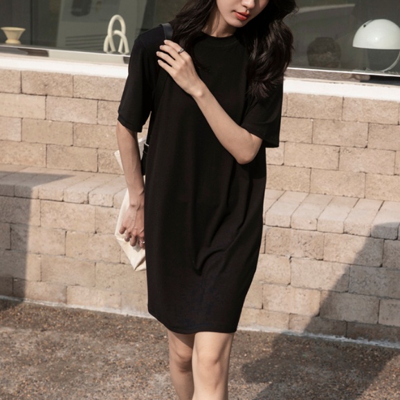 [LIMITED] BEST PRODUCT PremiumBasic Casual Short Sleeve T-Shirt Mini Dress 2694 (S/M/L/XL)