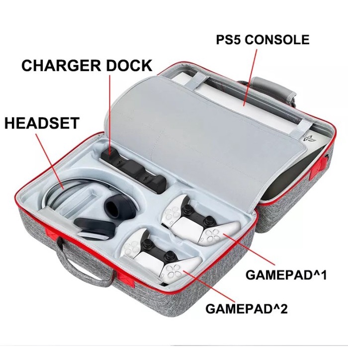 Ps5 Tas Bag Ps5 Koper Ps5 Gaming Waterproof Travel Storage Eva For Ps5 Promo Terbaru