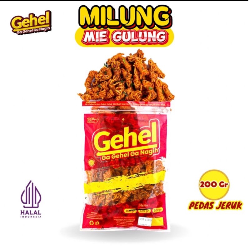 

[NEW] MIE GULUNG/MILUNG GEHEL 200GR -MAKANAN RINGAN