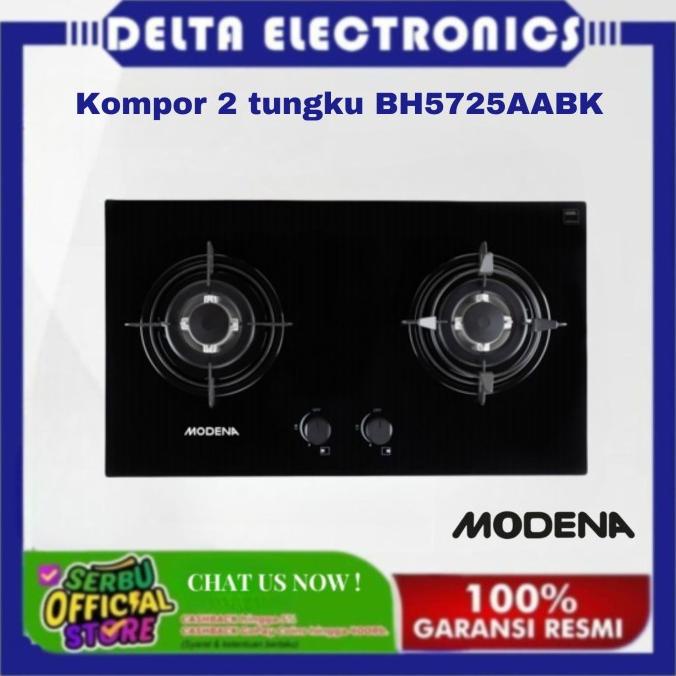Modena BH5725AABK Kompor Tanam 2 Tungku Hitam 70cm - BH 5725 AABK