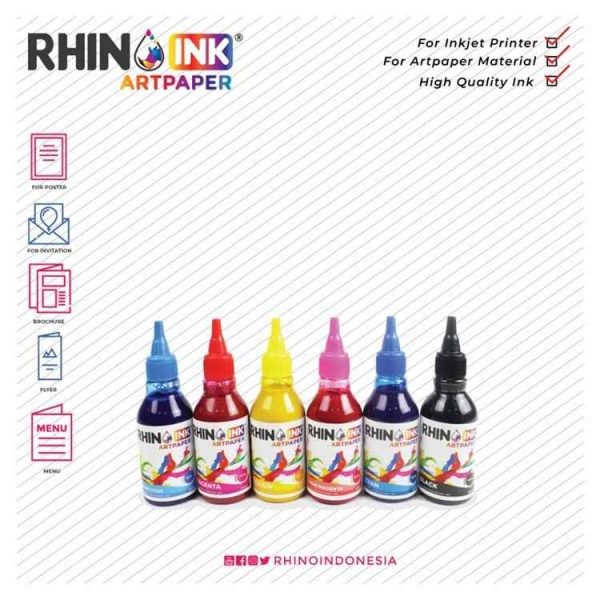 

Terbatas Rhino Art Paper Ink ( Tinta Art Paper ) 100Ml Free Ongkir