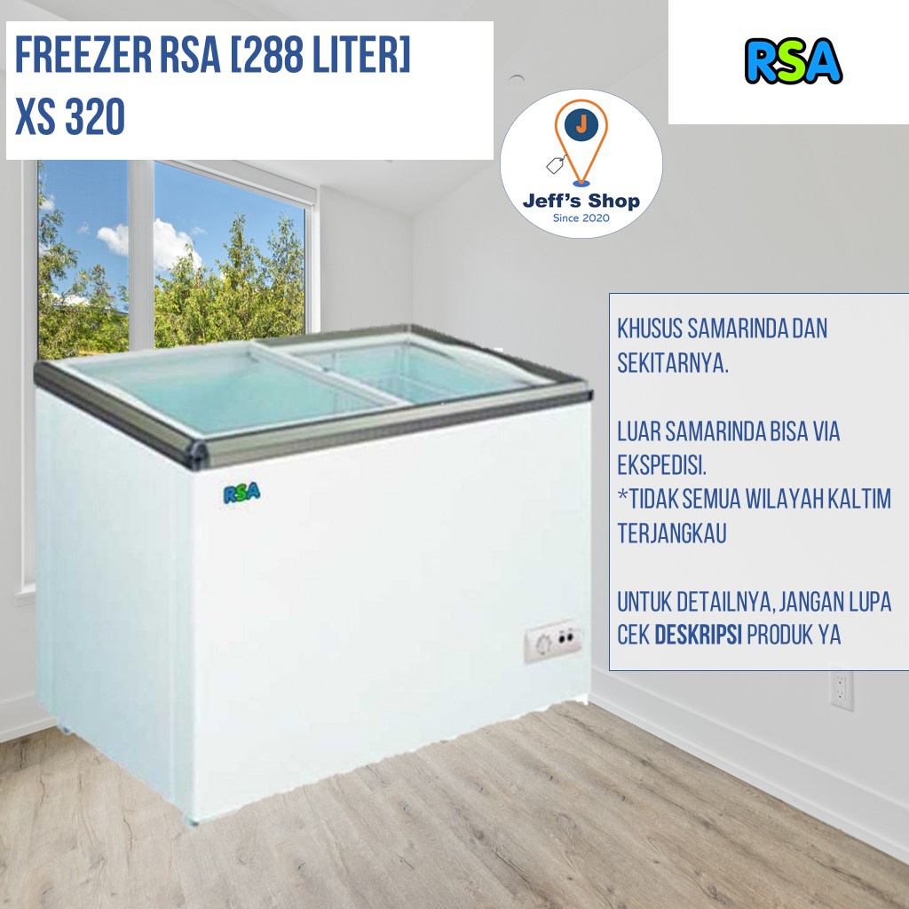 Chest Freezer / Freezer Box Kaca RSA [288 Liter] XS 320