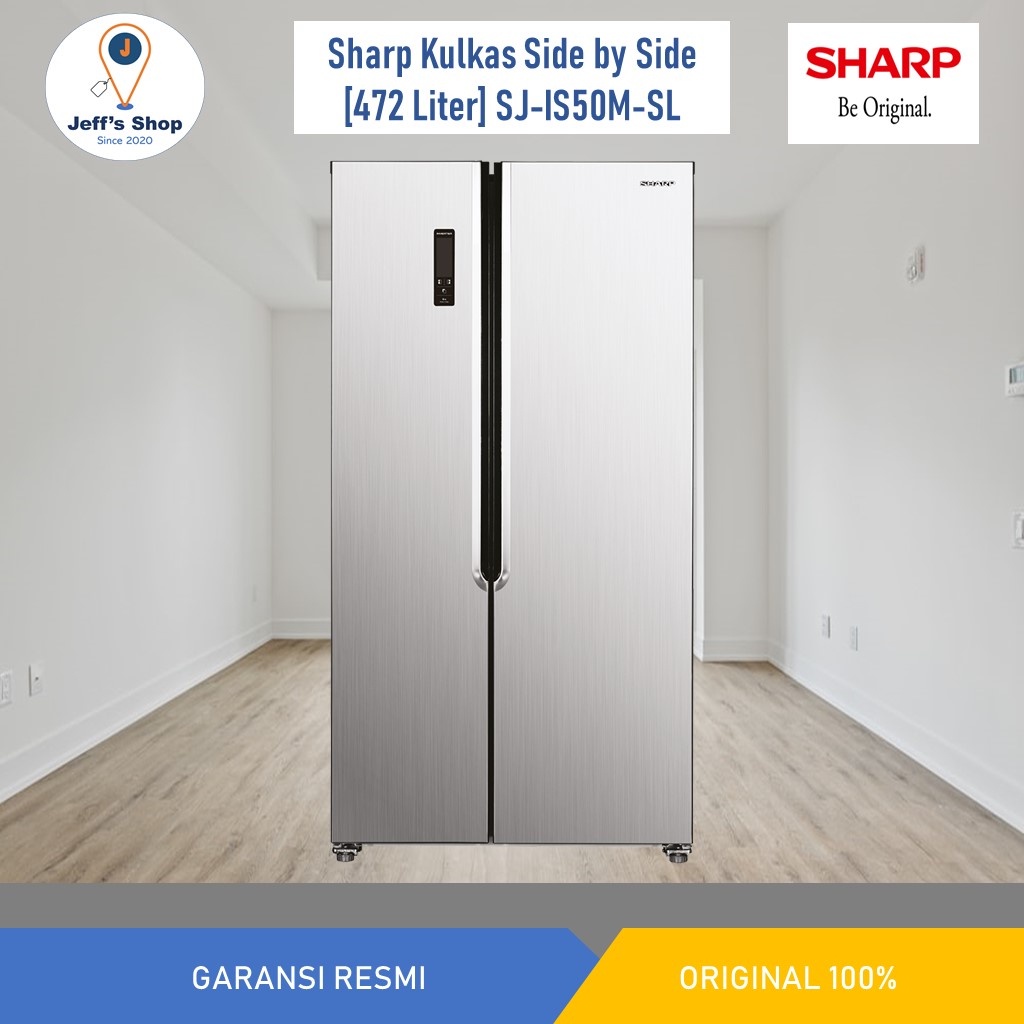 Sharp Kulkas Side by Side 2 Pintu [472 Liter] SJ-IS50M-SL Inverter Compressor