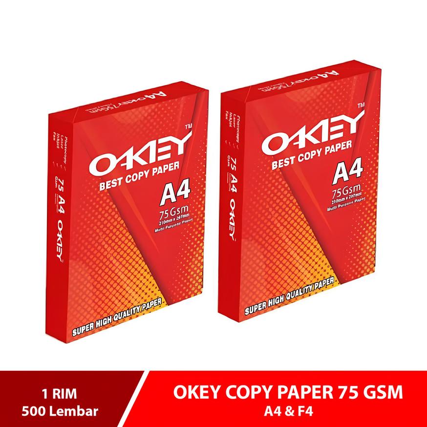 

Kekinian KERTAS HVS OKEY A4 75 GRAM / 1 RIM 500 LEMBAR / KERTAS PRINT FOTOCOPY .,