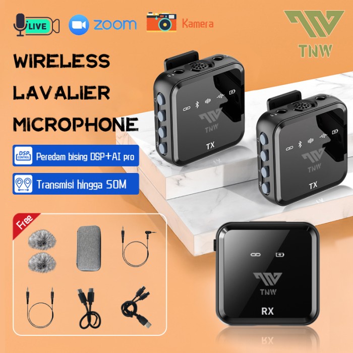 TNW Wireless Lavalier Mikrofon Lapel Mic Camera Microphone Clip on