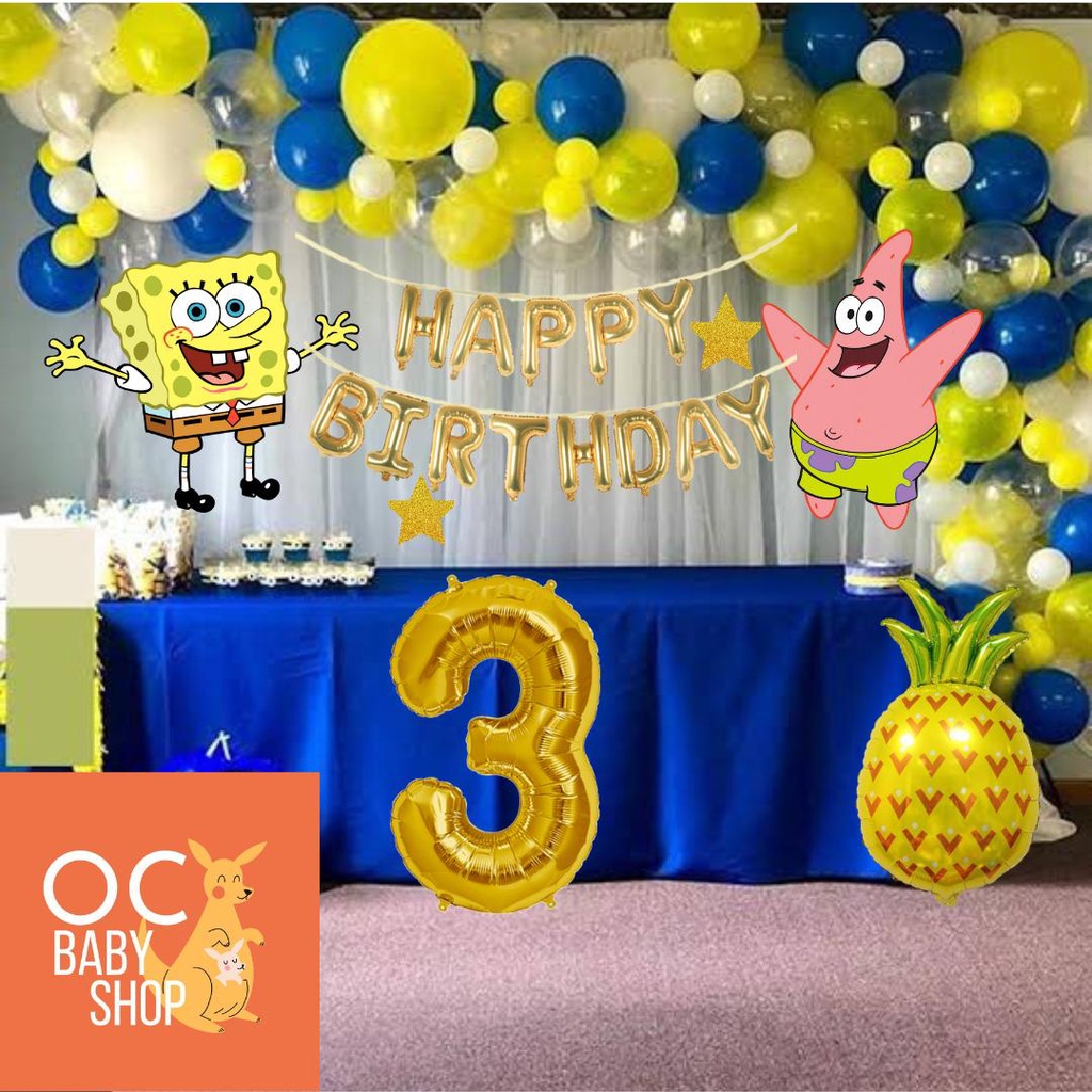 Paket Dekorasi Ulang Tahun Anak Spongebob