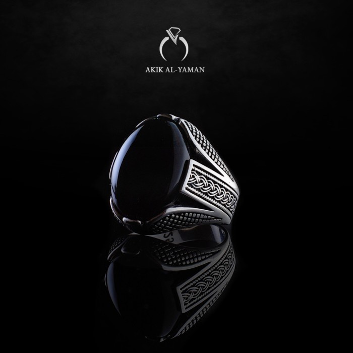 Mei Cincin Batu Akik Yaman Habasyi Dengan Ring Perak Original Yemen