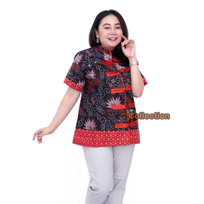 Cheongsam batik chinese blouse CNY imlek | batik jumbo wanita Big size