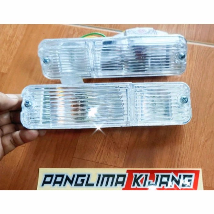 sen bemper custom crystal 2 bohlam depan bawah kijang grand,super,rove