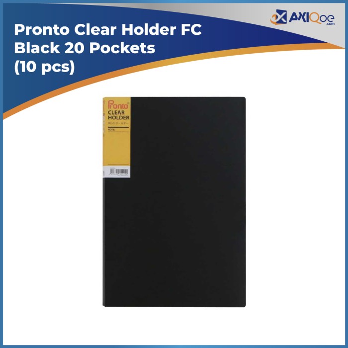 

Promo Pronto Clear Holder Fc Black 20 Pockets (10 Pcs) Diskon