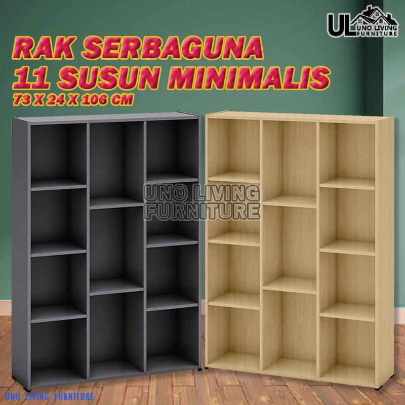 Lemari Rak Buku Serbaguna 11 Rak Kayu Terbaru Lemari Buku Rak Buku Serbaguna Rak Serbaguna Rak