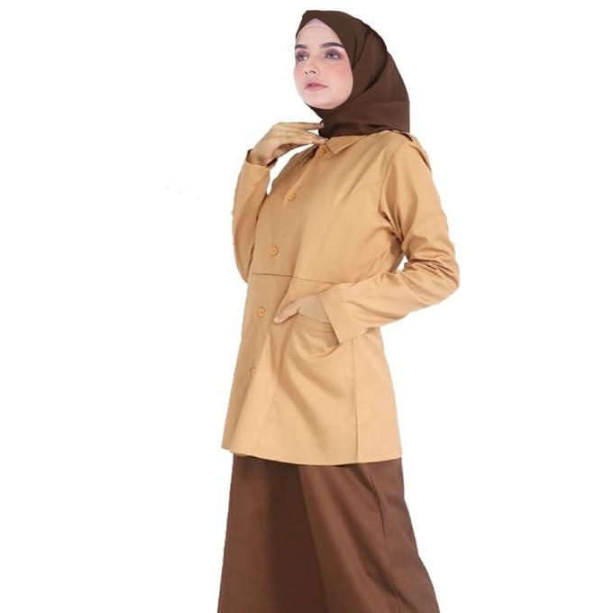 Promo Gamis Pramuka bahan TOYOBO Syar'i Gamis Guru Pramuka PDH