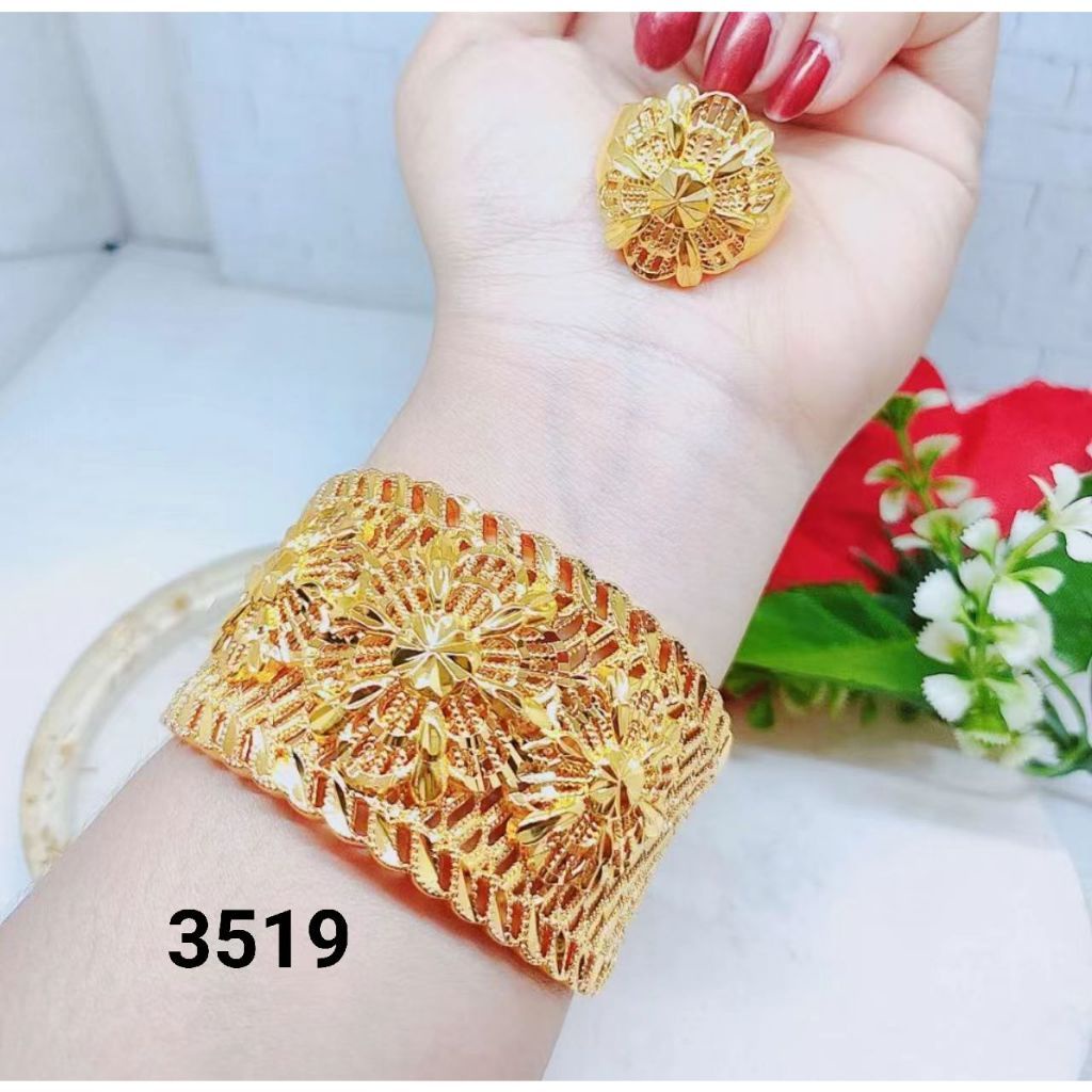 Gelang Xuping 3519 Lapis Emas 24K Perhiasan Wanita