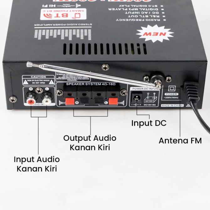 KYYSLB Audio Bluetooth Amplifier HiFi 600W Remote Control ampli karoke Termurah