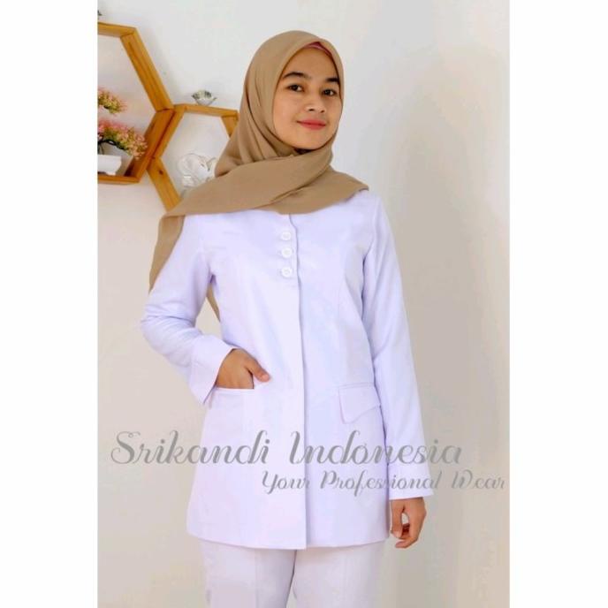 Seragam / Baju Putih Perawat / Umum Wool Cashmere PDH Wanita