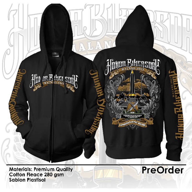 Hoodie & Zipper Honda Bikers Day HBD 2023 Rampal Malang