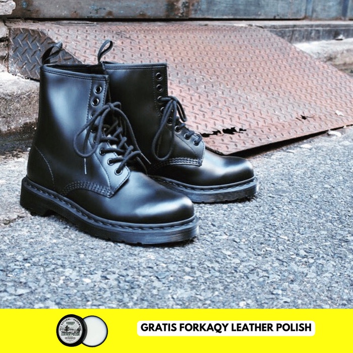 SEPATU DR. MARTENS 1460 MONO BLACK ORIGINAL