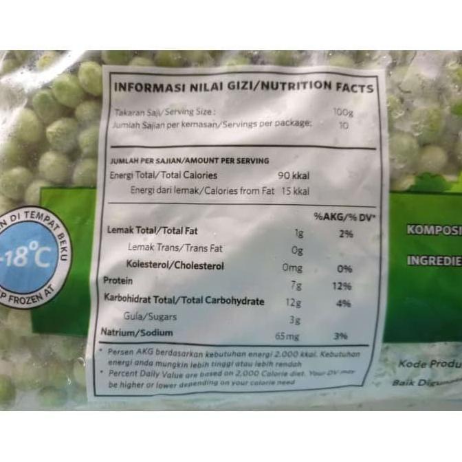 

ern Golden Farm Green Peas Kacang Polong 1kg