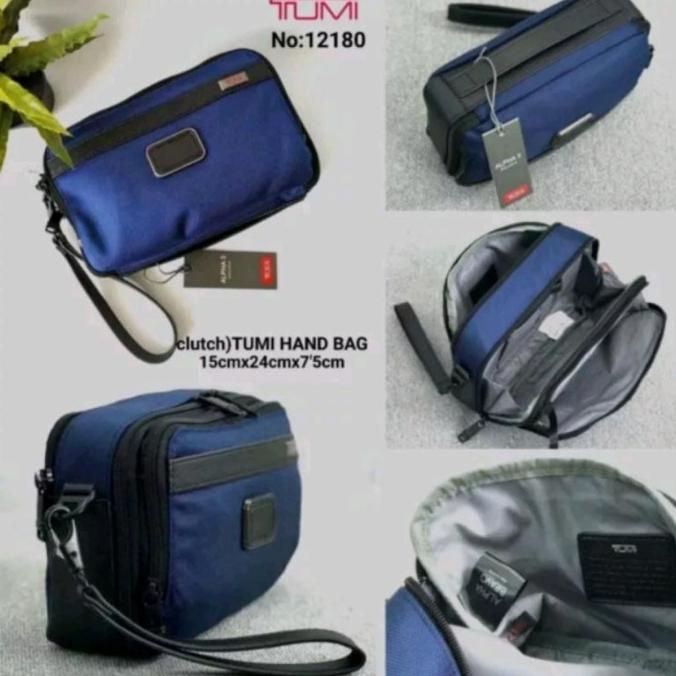 POUCH BAG CLUTCH TAS TANGAN HANDBAG PRIA TUMI ALPHA NYLON MIROR