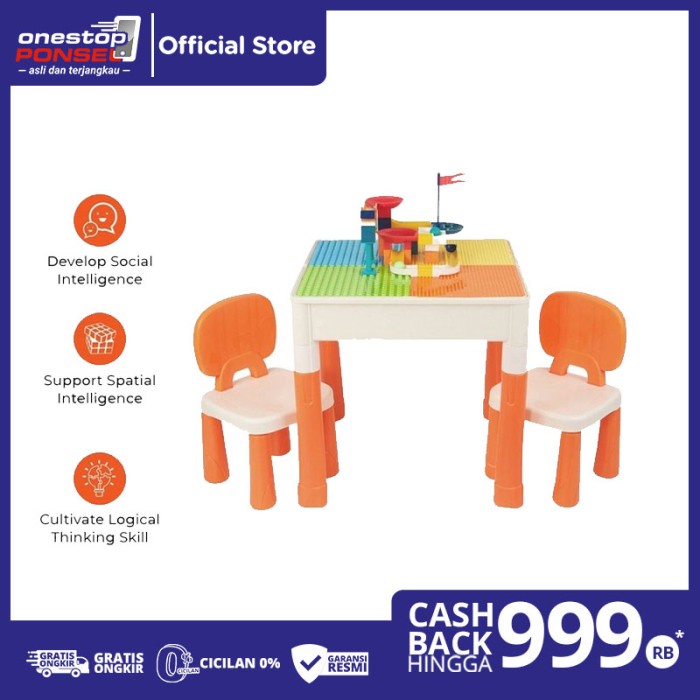 OLIKE FUN BRICKS TABLE MEJA BELAJAR DAN MEJA BERMAIN ORIGINAL