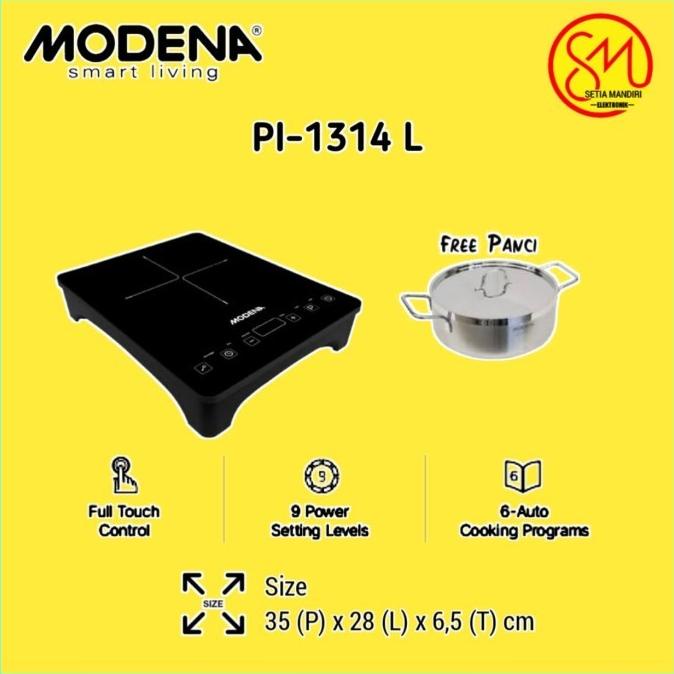 Ptr Modena Pi1314L Kompor Listrik Portable Esente - Pi 1314 L Dolaahmadia