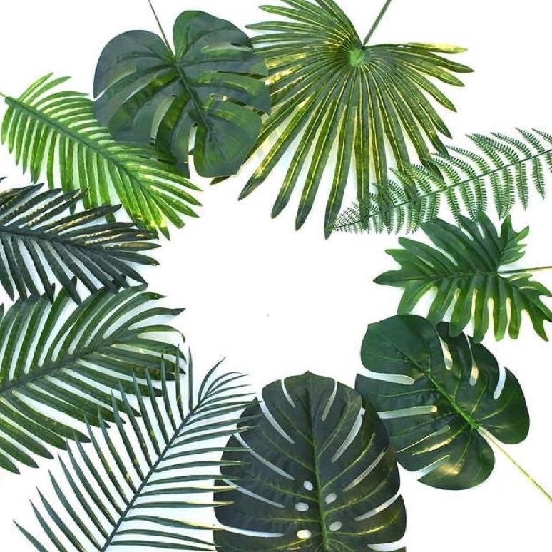 Daun Monstera imitasi, daun palm imitasi, daun philo imitasi
