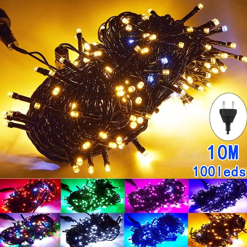 [Bgk] Lampu Led Lampu Tumblr Kabel Hitam 10 Meter 100 Led / Lampu Hias / Lampu Hias Natal / Lampu Tu