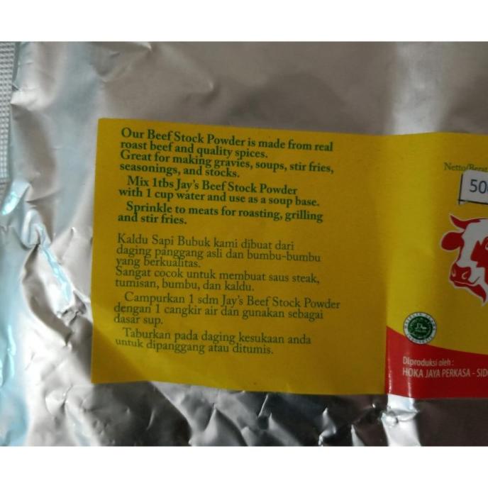 

dhe JAYS BEEF STOCK 500 GR - BUMBU KALDU SAPI BUBUK JAYS NO MSG HALAL