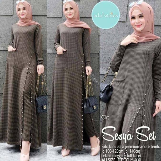 CELISIA SESYA SETELAN CELANA LONG TUNIK IMPORT
